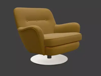 Modern Swivel Lounge Chair 3D Model 3D model
