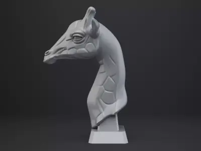 Giraffe Bust - Animal Figurine 3D print model