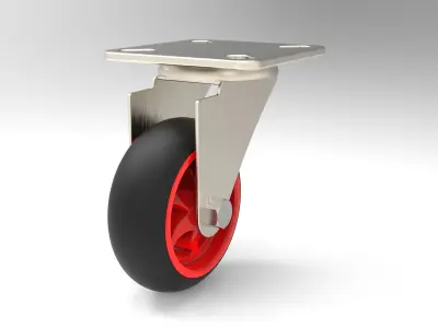 Caster Wheel 3D model