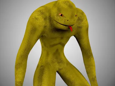 lizard creature 3D model