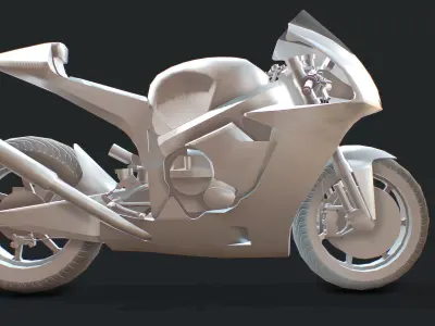Bike Racing FTR600 Low-poly 3D model