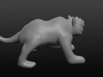 Animals cat Low-poly 3D model