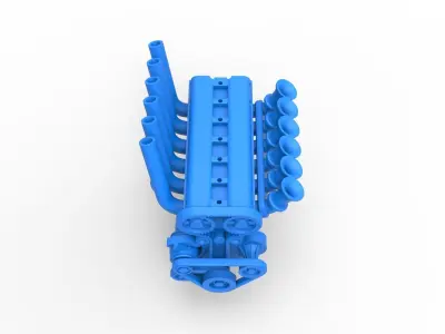 Straight-six engine Scale 1 to 25 3D print model