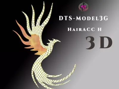DTS-Model3G-HairAcc-phoenixes1 sword Low-poly 3D model