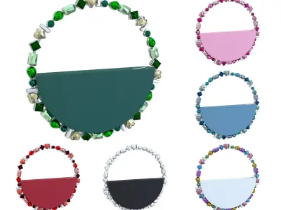 Lalingi Emerald Eternity Clutch Bag Low-poly 3D model