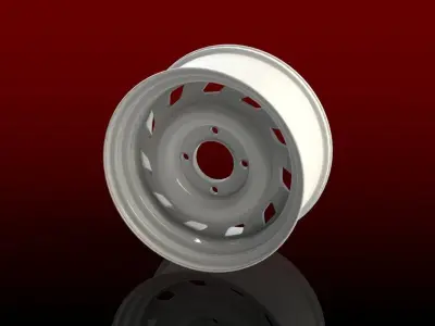 Peugeot 106 Rallye rim Low-poly 3D model