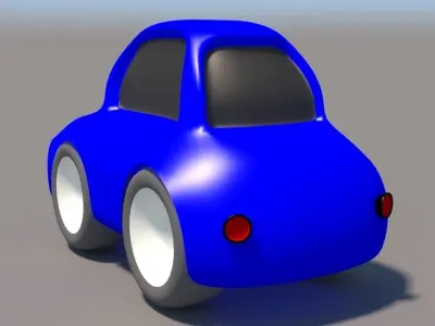 Cartoon Low Poly Car Pack Low-poly 3D model