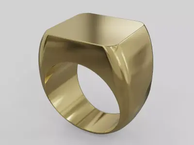 gents signet ring  3D print model
