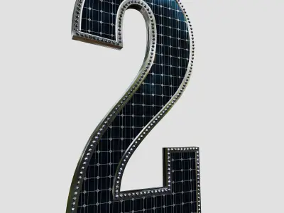 Solar Panel Number - 2 3D model