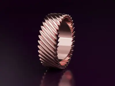 free form bead band Ring  Free 3D print model