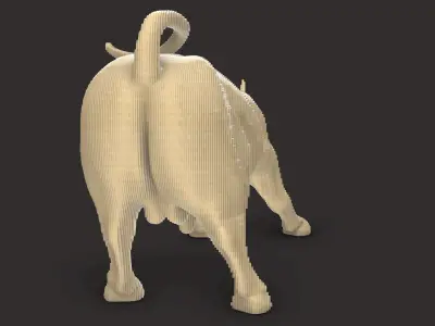 Vertical Bull Parametric 3D model