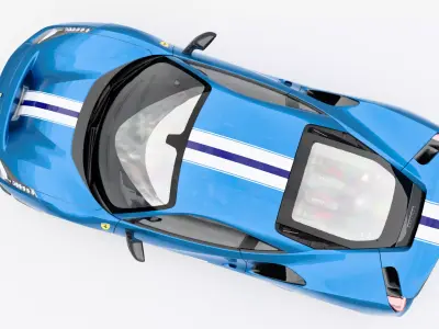 Ferrari 488 Pista Low-poly 3D model purchase