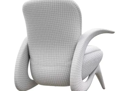 Contemporary lounge chair 3D model