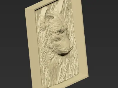 Wolf Head A142 3D print model