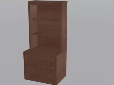 Basic Bookshelf Low-poly 3D model
