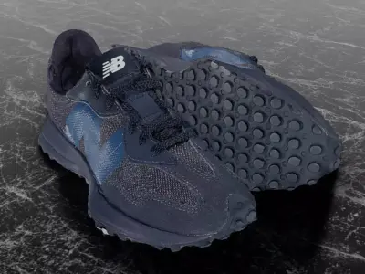 NEW BALANCE 327 3D SHOES - BLUE Low-poly 3D model