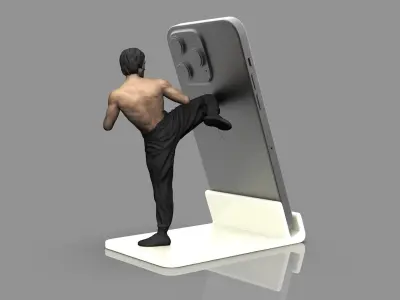 SMARTPHONE STAND BRUCE LEE 3D print model