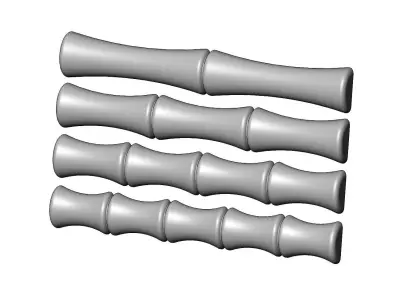 Bamboo strips onlay cornices and friezes relief  3D print model