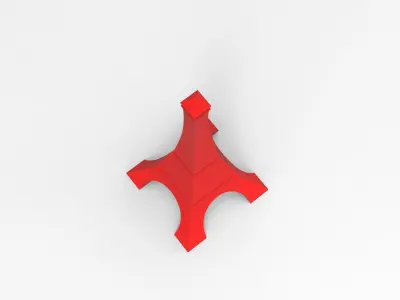 La Tour Eiffel Decor Low-poly 3D model