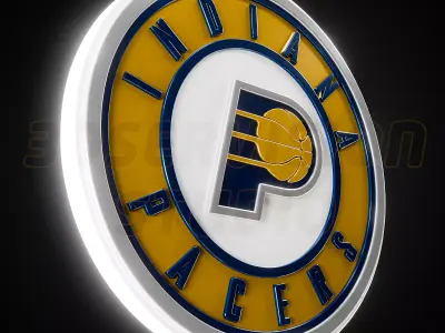 Indiana Pacers logo - Cinematic - 3D print 3D model