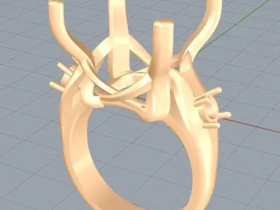 Ring with cushion 3D print model