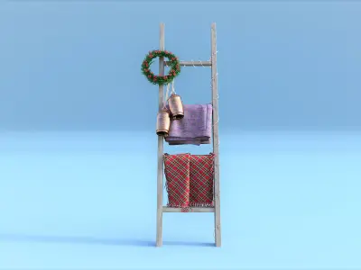 Christmas Ladder  Low-poly 3D model