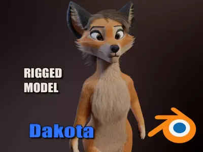 Dakota Anthro Fox 3D model