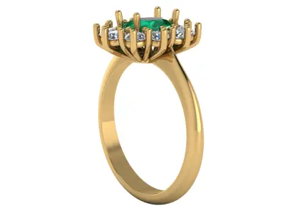 Queen ring 7x5 italian design 3D print model