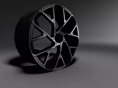 20 Inch Sports Car Forged Alloy Wheel 3D model