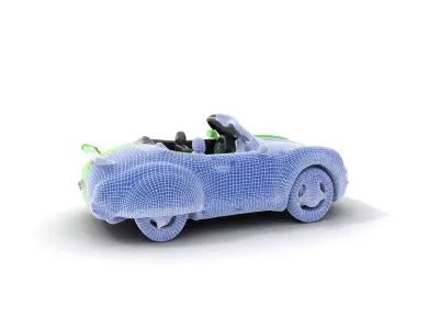 Lime Convertible Model Pack Low-poly 3D model