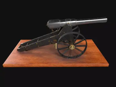 Decorative cannon 3D model