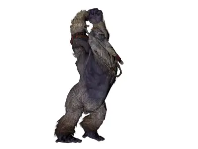 Fantasy Yeti  Ice Monster Creature 3D Model Low-poly 3D model