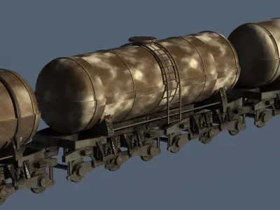 Train Vagon Snow 3D model