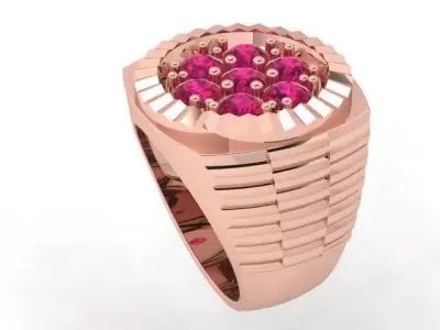 A Showcase of Luxury Men Rings Inspired by Watches  3D print model