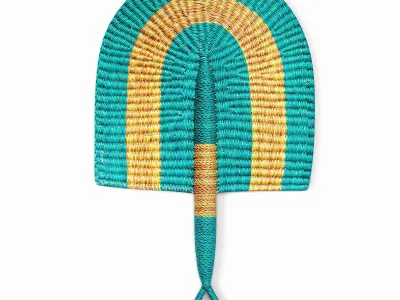African Handwoven Fan 26 3D model