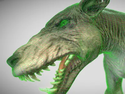 Black Shuck   Phantom Hound of the Mist Low-poly 3D model