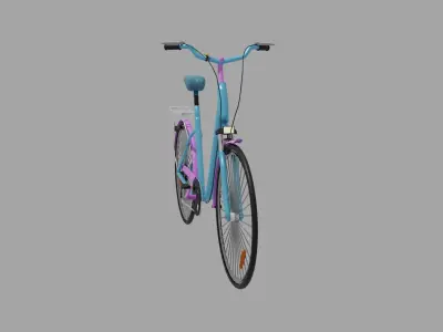 Classic bicycle Low-poly 3D model