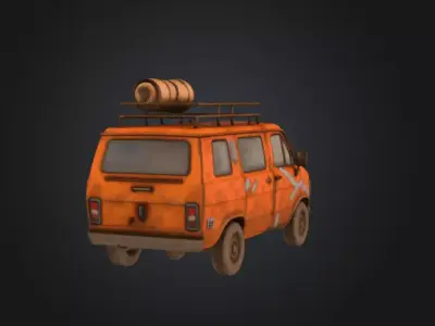 Rusty Road Warrior Low-poly 3D model