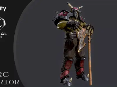 ORC Warrior2 Low-poly 3D model