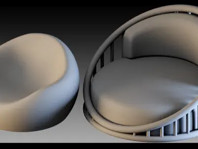 66- Modern Chairs 3D model