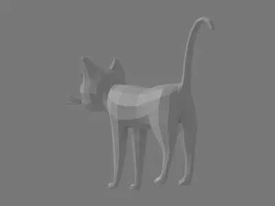 Low Poly Cat Low-poly 3D model