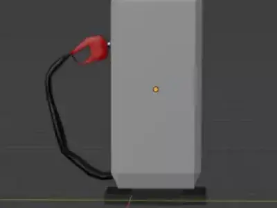 Low Poly Gas Pump 3D Model Low-poly 3D model