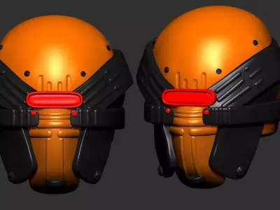 helmet high poly sculpt 3d printable  3D model 61