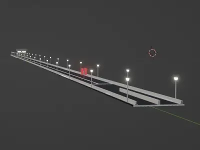 Drag strip 3D model