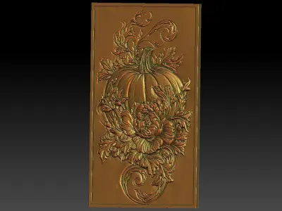 1 pumpkin CNC Relief Model 3D print model