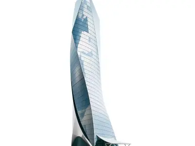 Sleek Glass Skyscraper model pack Low-poly 3D model