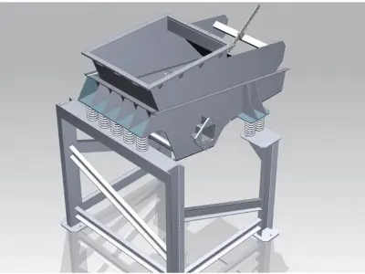 agricultural crusher Low-poly 3D model