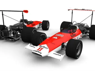 Mclaren M7A Low-poly 3D model