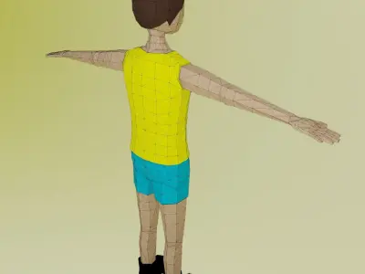 Nathaniel - Low poly boy character  Free low-poly 3D model