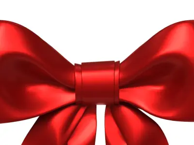 Christmas Bow Ribbon 35 Low-poly 3D model